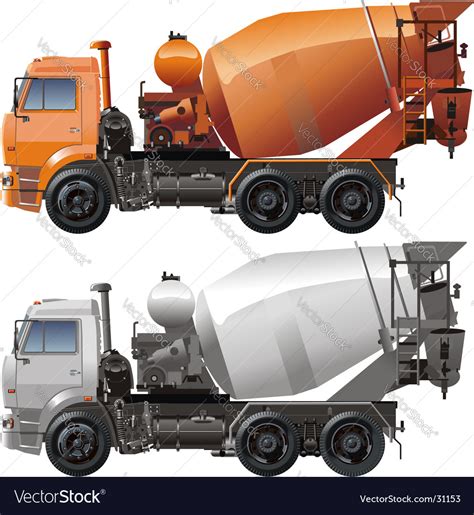Cement Truck Royalty Free Vector Image Vectorstock