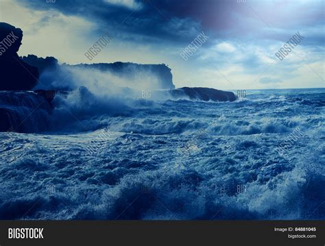 Storm On Pacific Ocean Image And Photo Free Trial Bigstock