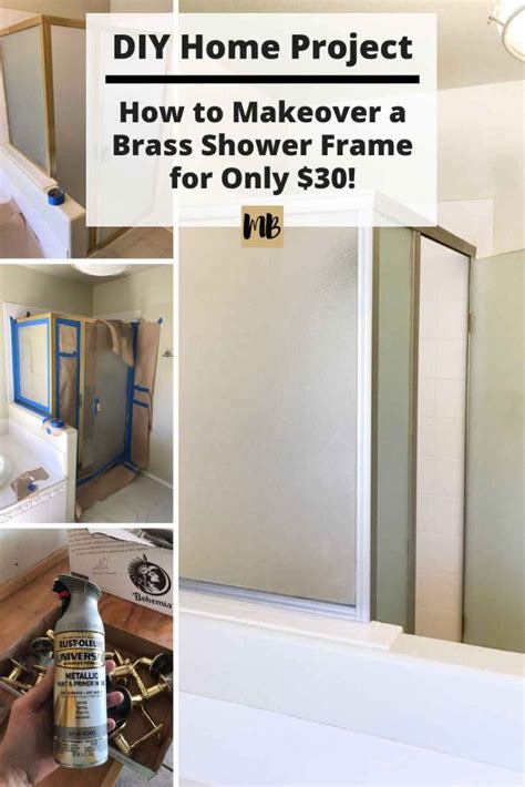 How To Paint A Brass Shower Frame For Shower Door Diy