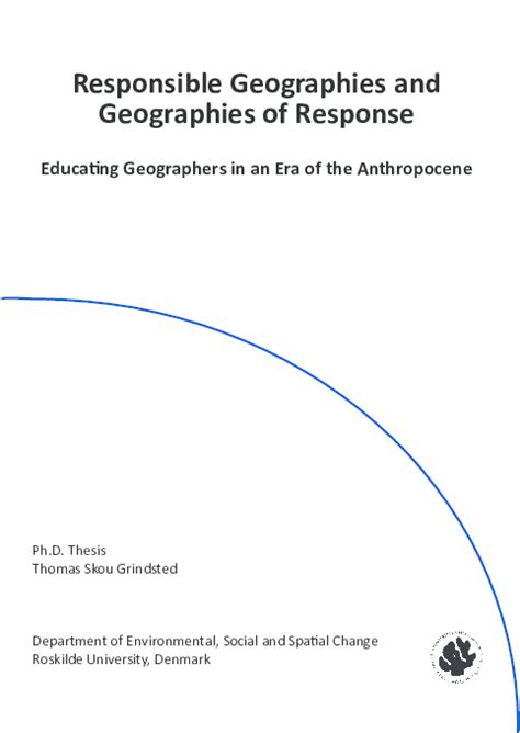 Pdf Responsible Geographies And Geographies Of Response Thomas