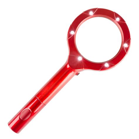 Magnifying Glass With Led Light Lightweight Handheld Lighted 4x Magnifier By Stalwart Walmart