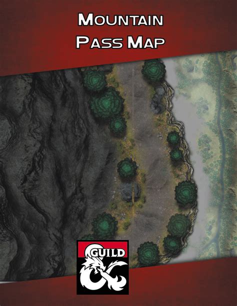 Mountain Pass Battle Map 38x38 Roll20 Dnd World Map Dungeon Maps Porn