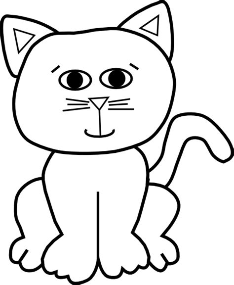 Cat Outline Clip Art At Vector Clip Art Online Royalty