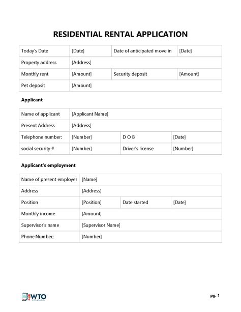 Free Rental Application Forms Templates Printable Samples Vrogue Co