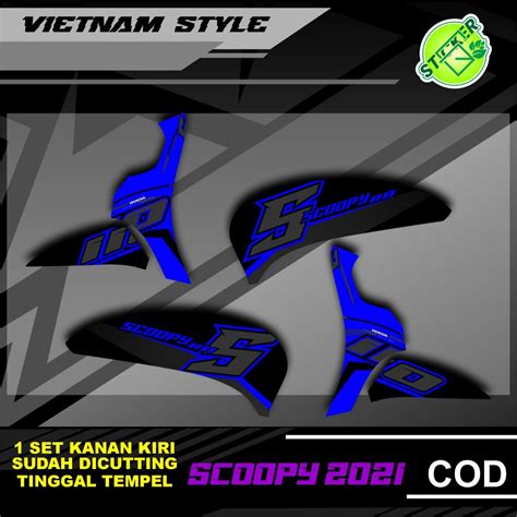 Jual STRIPPING SIMPEL HONDA SCOOPY 2021 VIETNAM STYLE 10 TERBARU SUDAH