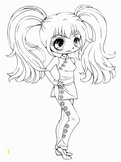 Colouring Pages For Girls Cute Anime Chibi Girl Coloring Home