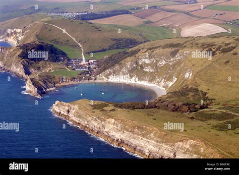 Lulworth Cove Aerial View Dorset Britain Uk Stock Photo Alamy