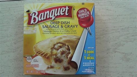 Banquet Deep Dish Sausage Gravy Pot Pie Review Youtube World Of Foods