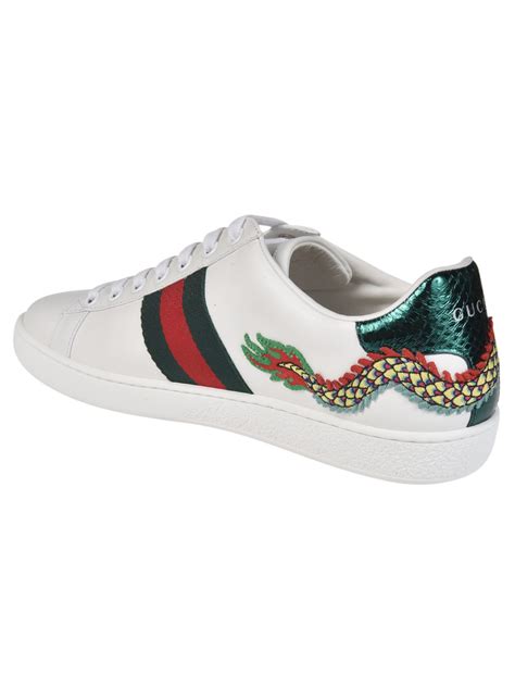 Gucci Gucci Dragon Sneakers White Womens Sneakers Italist