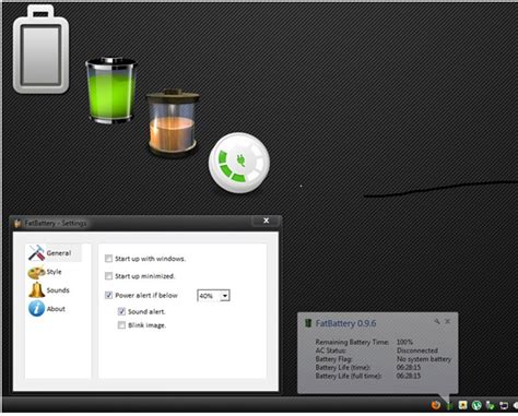 Igallery™ Change Battery Icon In Windows 7 Taskbar In System Tray