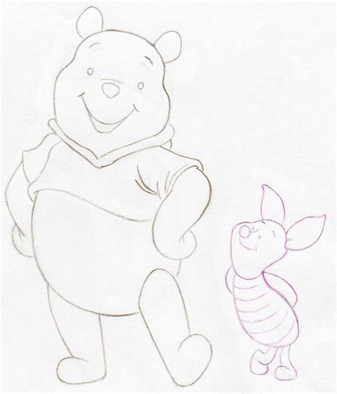 Draw Winnie The Pooh And Piglet Step By Step Tutorial