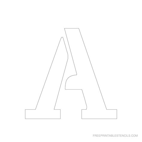 Alphabet Letter Stencils Free Printable 4 Inch