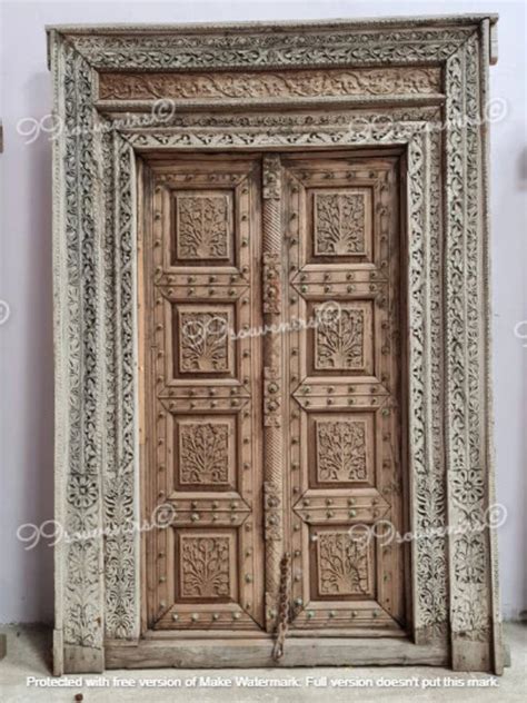 Vintage Style Indian Doors Carved Wooden Doors Teak Wood Doors