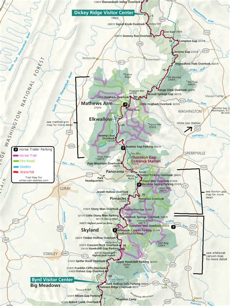 White Oak Canyon Trail Map Maps Model Online