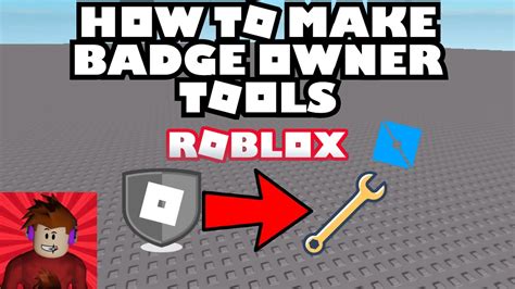 How To Make Badge Owner Only Tools Roblox Studio Tutorial Youtube