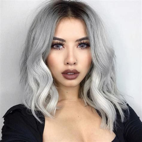 28 Inspiring Silver Hair Color Ideas Cabello Gris Coloración De