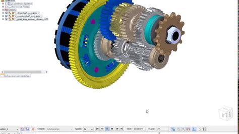 Gear Transmission Animation In Cad Youtube
