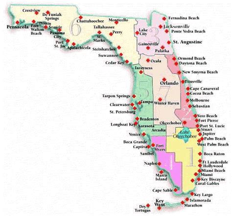 Florida Gulf Coast Hotel Map Piercing Column Galleria Di Immagini