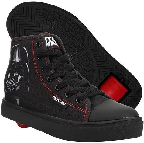Heelys Men S Star Wars Hustle High Top Wheels Skate Sneaker Shoes 14 Numeric 14 Black Red