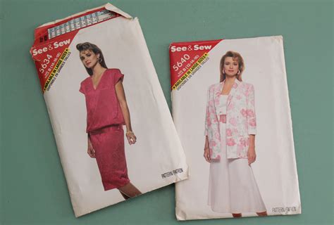 Set Of Vintage S Sewing Patterns See Sew By Butterick