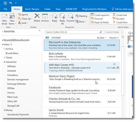 Outlook 2016 And The Disappearing Folder Pane Bruceb Consulting