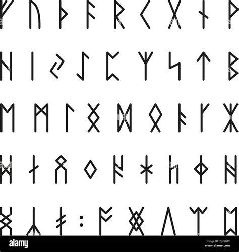 Viking Runes Runic Celtic Alphabet Norse Mythical Medieval Signes