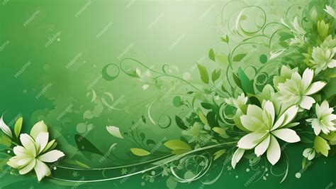 Premium Ai Image Abstract Green Color Background On Simple Floral