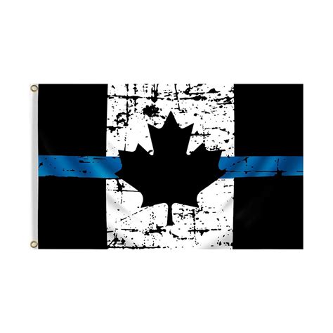 Coopserbil Thin Blue Line Canada Flag Canadian Flag 3x5 Combination
