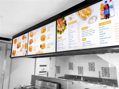 Digital Menu Boards For Restaurants Cafes Amped Digital