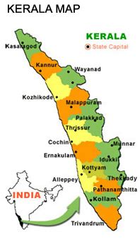 Map of kerala area hotels: Kerala - Fresh Eyes