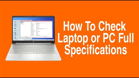 How To Check Laptop Or Pc Full Specification Pc Configuration Check