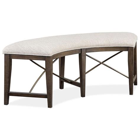 Magnussen Home Westley Falls Dining Curved Dining Bench With
