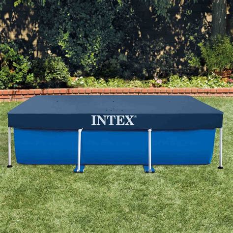 Intex 3m Rectangle Pool Vinyl Protector Cover W Rope Tie For Swimming