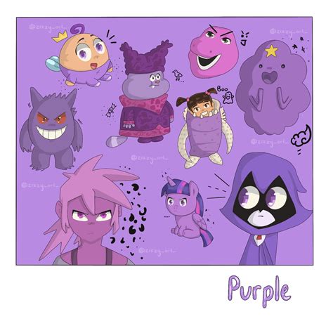 Purple Characters By Zizzyart On Deviantart