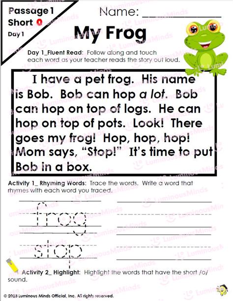Reading Comprehension Worksheets Decodable Passages Repeated