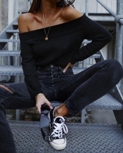 All Black Outfit And Converse Casual Fall Outfit Winter Outfit