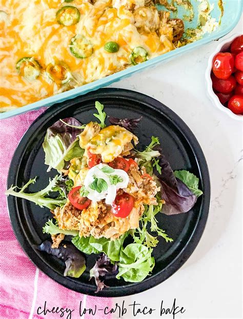 Low Carb Cheesy Taco Bake Keto Tatertots And Jello