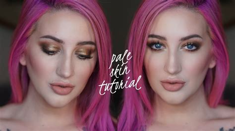 Glowy Bronze Makeup Tutorial For Pale Skin Youtube