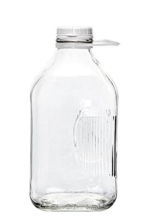 The Dairy Shoppe Heavy Glass Milk Bottle 64 Oz Jug 2 Quart With Extr