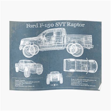Ford F 150 Svt Raptor Truck Poster For Sale By Tomraze Redbubble