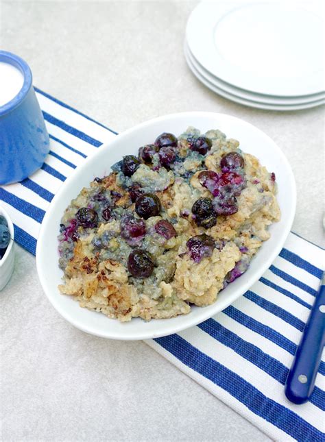 Blueberry Baked Oatmeal Is A Warm Overnight Breakfast Casserole