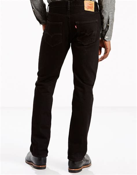levi s men s 501 original mid rise regular fit straight leg jeans black