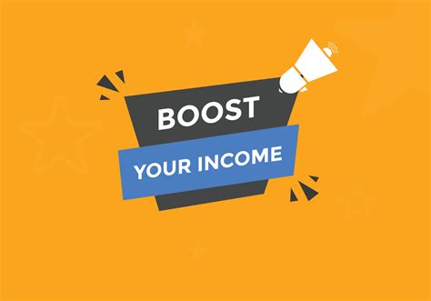 Boost your income button. speech bubble. Boost you, income Colorful web