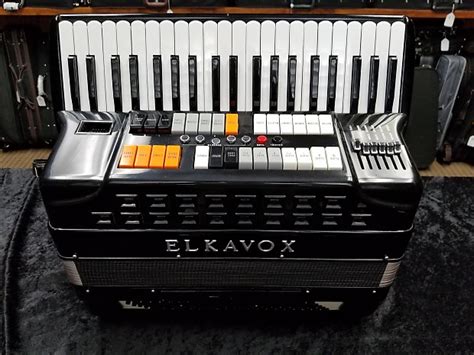 Elkavox 77 Piano Accordion C 1970s With Case Reverb