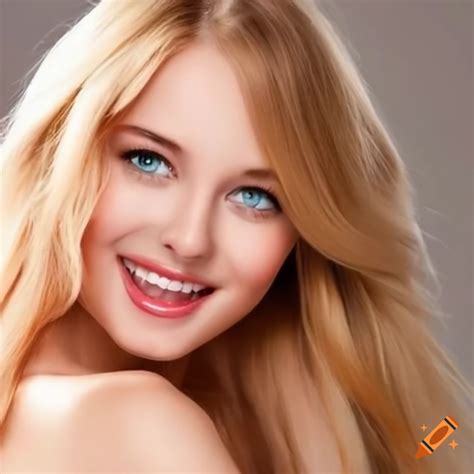 Happy Attractive Blonde Girl