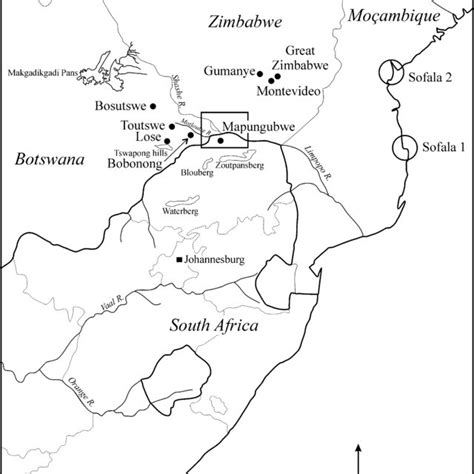 The Mapungubwe Region And Other Important Sites Download Scientific