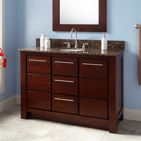 For smaller bathroom spaces, narrow depth bathroom vanities are available that measure less than 18 inches deep. 48"+Narrow+Depth+Venica+Mahogany+Vanity+for+Undermount ...