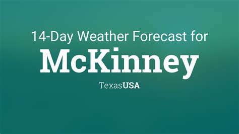 Mckinney Texas Usa 14 Day Weather Forecast