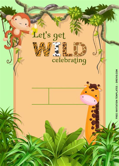 11 Fun Jungle Birthday Party Invitation Templates Download Hundreds