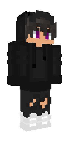 Black Hoodie Boy Classic And Purple In 2021 Minecraft